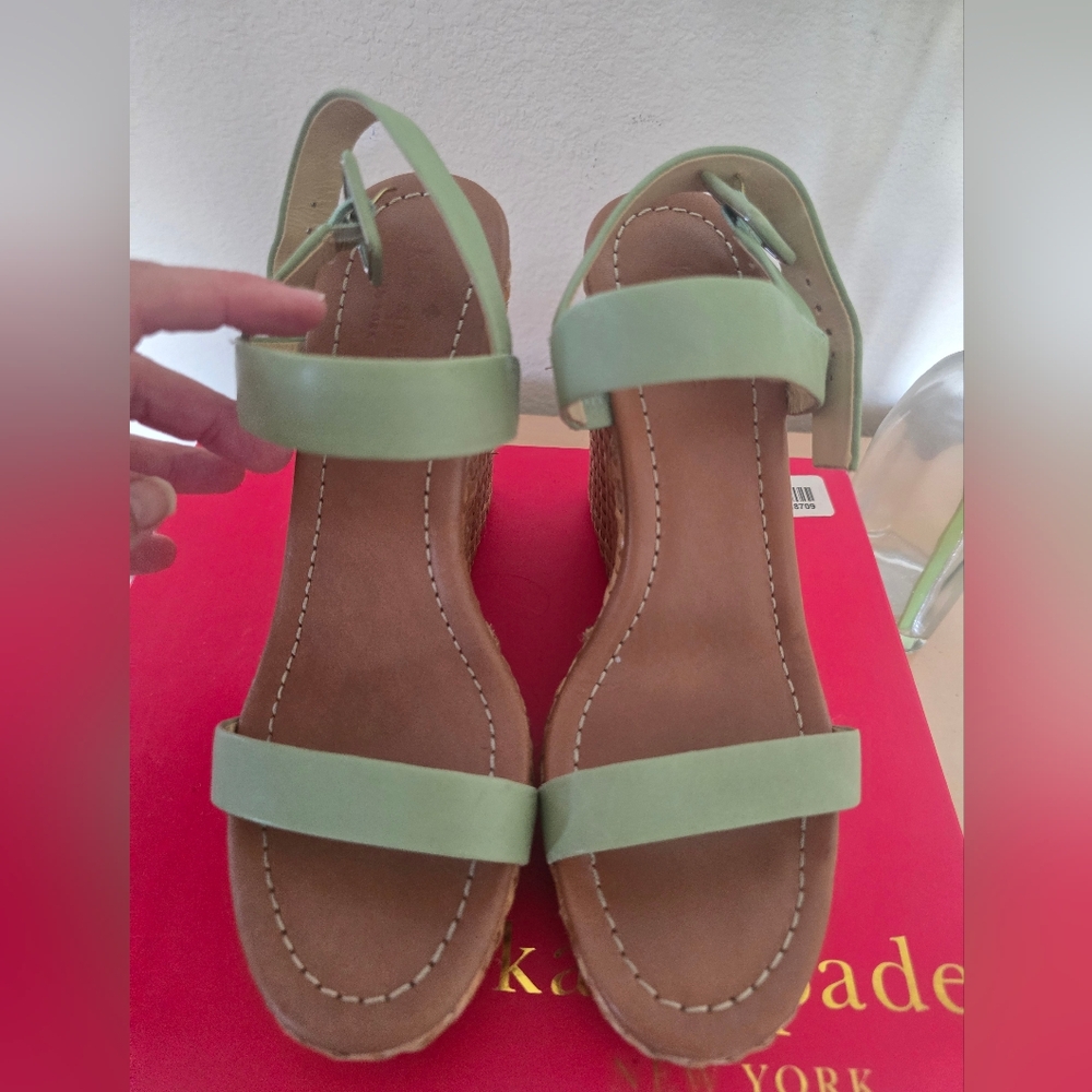 Women’s KATE SPADE SageGreen Strappy Wedge Sandals